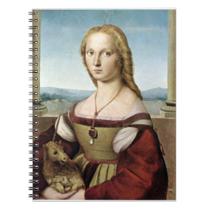 Lady with Unicorn - Raphael - c1506 Notizblock