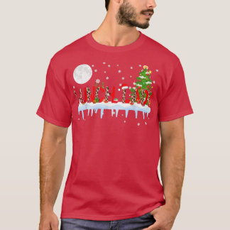 Lady Xmas Tree Light Leopard Weihnachtsmannmütze R T-Shirt