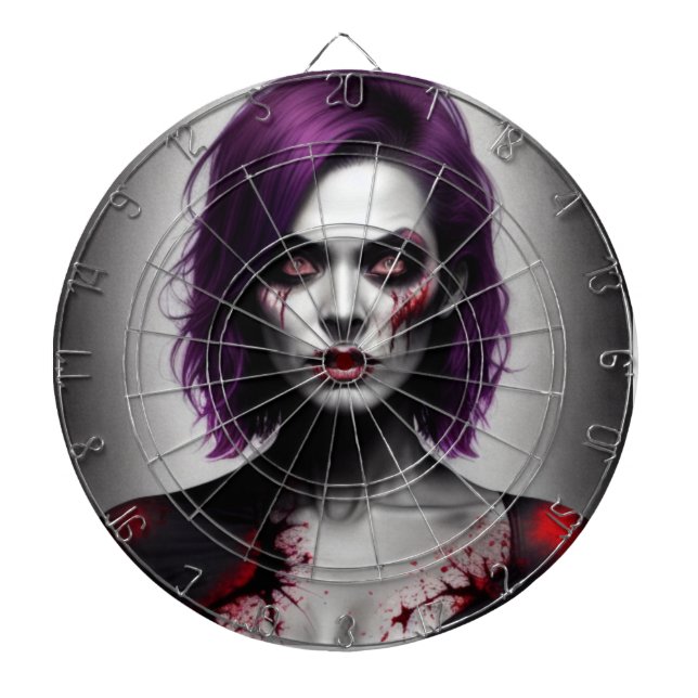 Lady Zombie Darts Dartscheibe (vorne)
