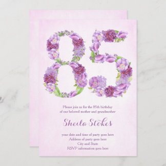 Lady zum 85. Geburtstag, Lavendel lädt ein Einladung