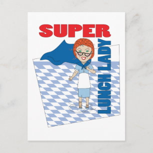 Lady zum Mittagessen - Lady zum Super Lunch Postkarte