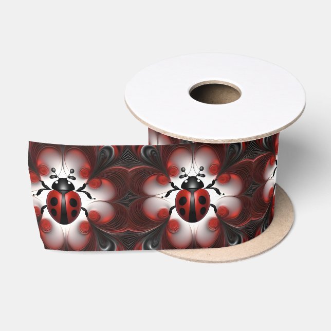 Ladybird Fraktal Art Design, Satinband (Spule)
