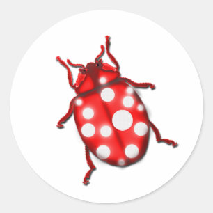 Ladybird Lady Bug Garening Geschenke Runder Aufkleber
