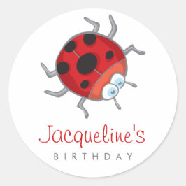 Ladybird / Ladybug - Gastgeschenke für Geschenke Runder Aufkleber