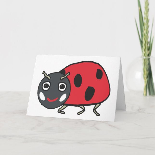 Ladybird Ladybug Karte (Vorderseite)