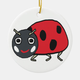Ladybird Ladybug Keramik Ornament
