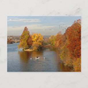 Ladybird Lake Fall Rower - Downtown Austin Texas Postkarte
