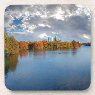 Ladybird Lake im Herbst - Austin, Texas Untersetzer