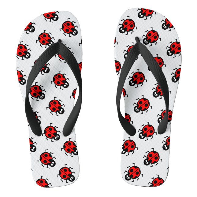 Ladybird Pattern Flip Flops (Fußbett)
