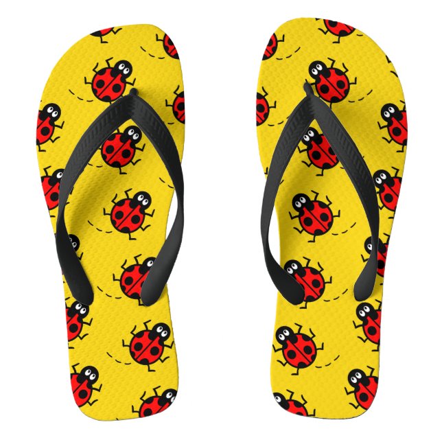 Ladybird Pattern Flip Flops (Fußbett)