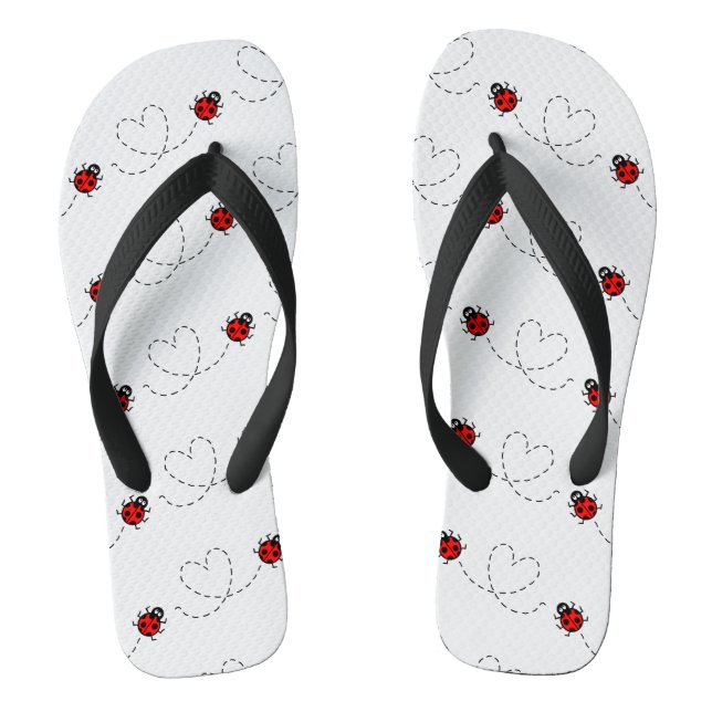 Ladybird Pattern Flip Flops (Fußbett)