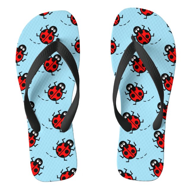 Ladybird Pattern Flip Flops (Fußbett)