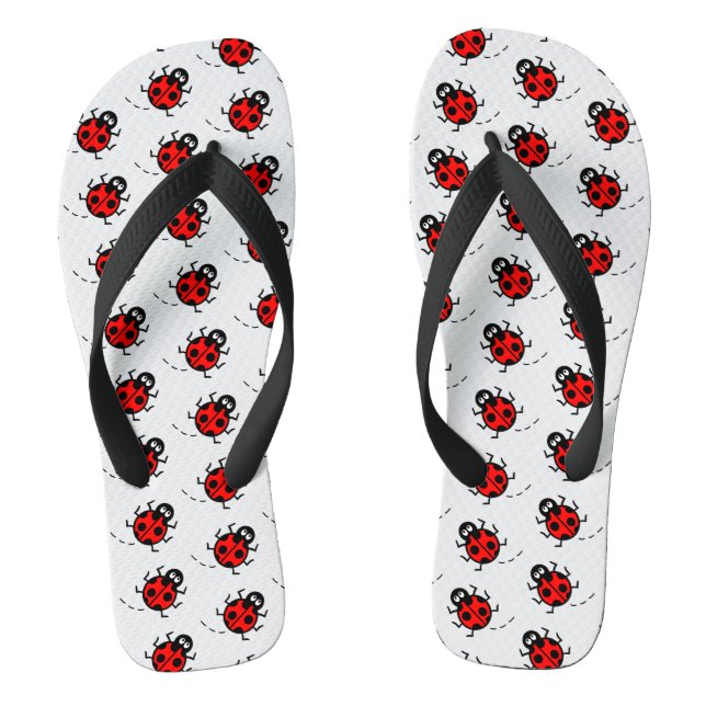 Ladybird Pattern Flip Flops (Fußbett)