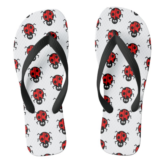 Ladybird Pattern Flip Flops (Fußbett)