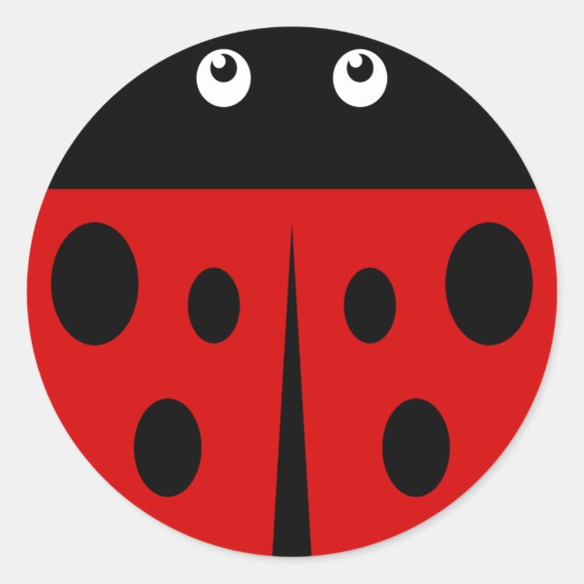 Ladybird Runder Aufkleber (Vorderseite)