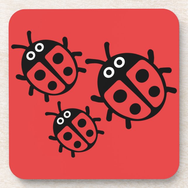 Ladybird und Ladybug Getränkeuntersetzer (Vorderseite)