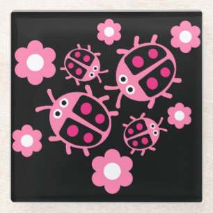 Ladybird und Ladybug Glasuntersetzer