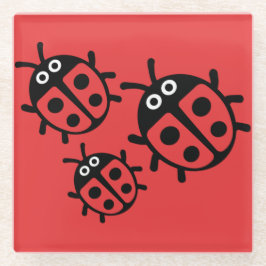 Ladybird und Ladybug Glasuntersetzer