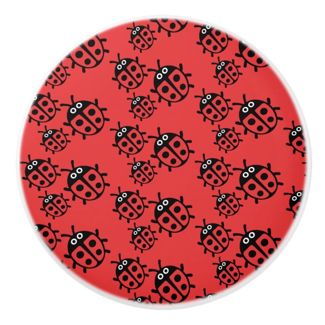 Ladybird und Ladybug Keramikknauf (Vorderseite)
