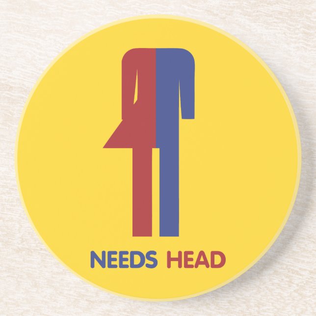 Ladyboy Needs Head Sandstein Untersetzer (Vorne)