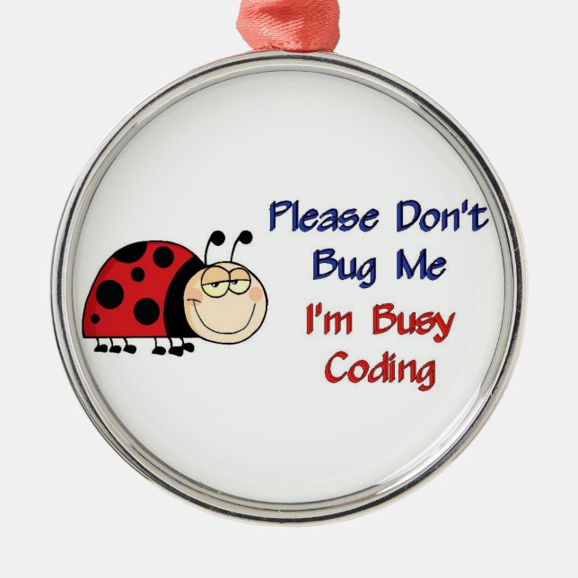 Ladybug-2 Medical Coder Silbernes Ornament (Vorne)