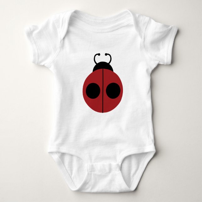 Ladybug 60er Retro cool Baby Strampler (Vorderseite)