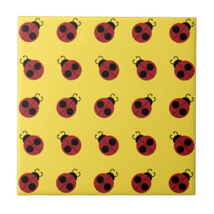Ladybug 60er Retro cool Fliese