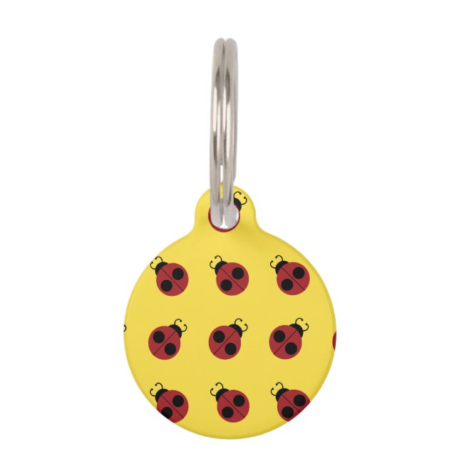 Ladybug 60er Retro cool Haustiermarke (Vorderseite)
