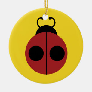 Ladybug 60er Retro cool Keramikornament
