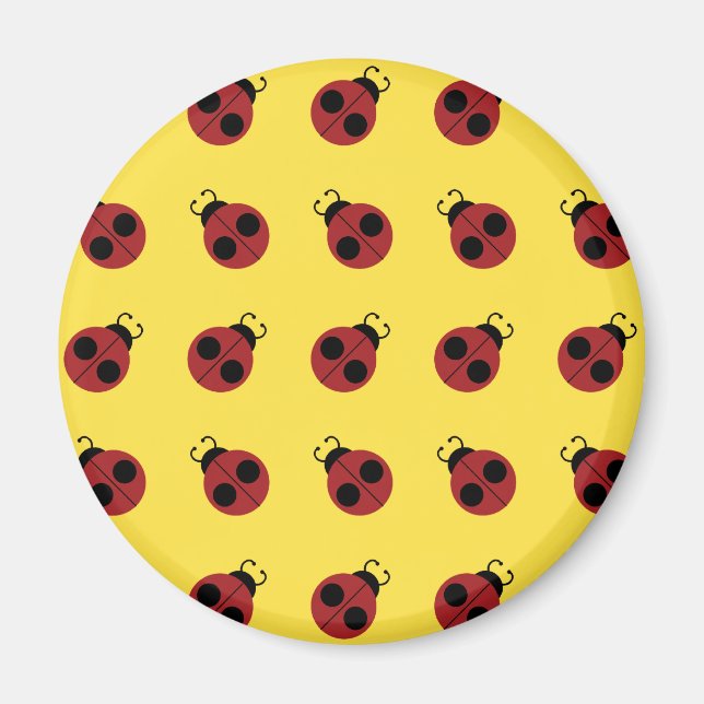 Ladybug 60er Retro cool Magnet (Vorne)