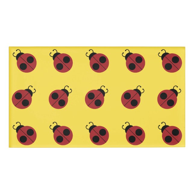 Ladybug 60er Retro cool Namenschild (Vorderseite)