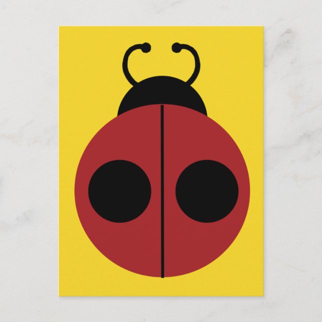 Ladybug 60er Retro cool Postkarte (Vorderseite)