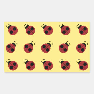 Ladybug 60er Retro cool Rechteckiger Aufkleber