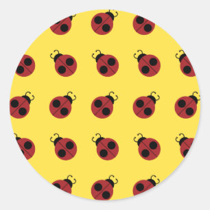 Ladybug 60er Retro cool Runder Aufkleber