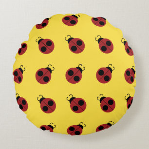 Ladybug 60er Retro cool Rundes Kissen