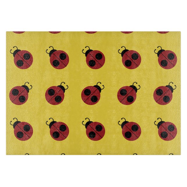 Ladybug 60er Retro cool Schneidebrett (Vorderseite)