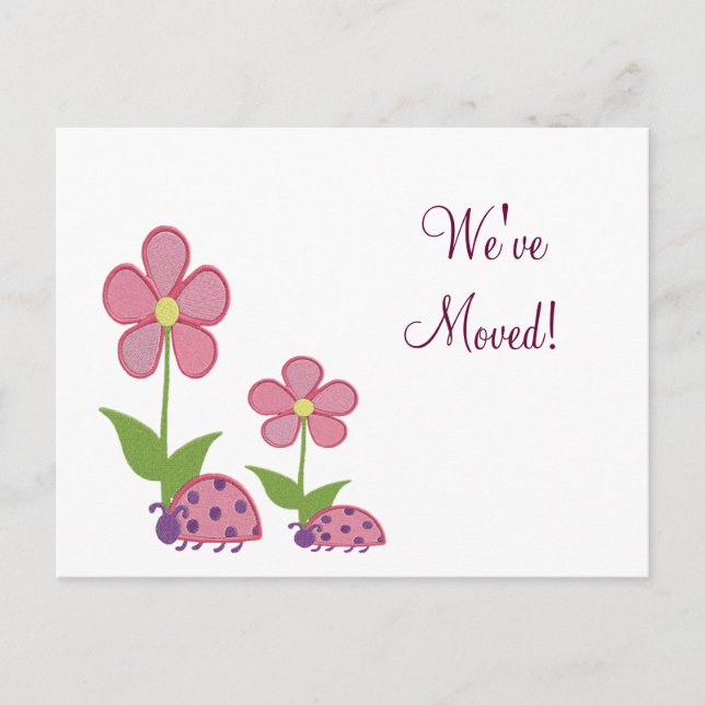 Ladybug - Änderung der Adresskarten Ankündigungspostkarte (Vorderseite)