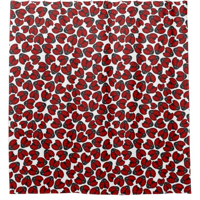 Ladybug-Ansammlung Duschvorhang (Vorderseite)
