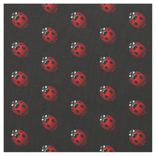 Ladybug Art Fabric Ladybird Fabric Cotton oder Pol Stoff (Nahaufnahme)