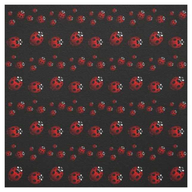 Ladybug Art Fabric Ladybird Fabric Cotton or Poly Stoff (Muster)