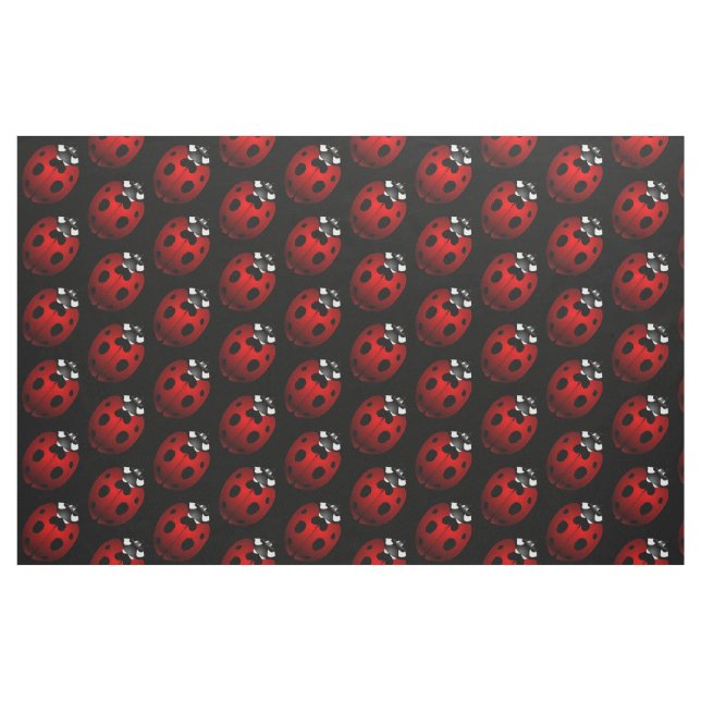 Ladybug Art Fabric Ladybird Fabric Cotton or Poly Stoff (Yard (91,4 cm))
