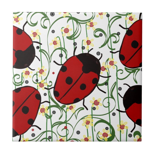 Ladybug Art Fliese (Vorderseite)