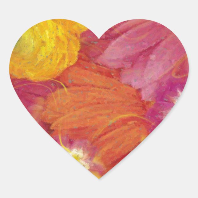 Ladybug Art Herz-Aufkleber (Vorderseite)