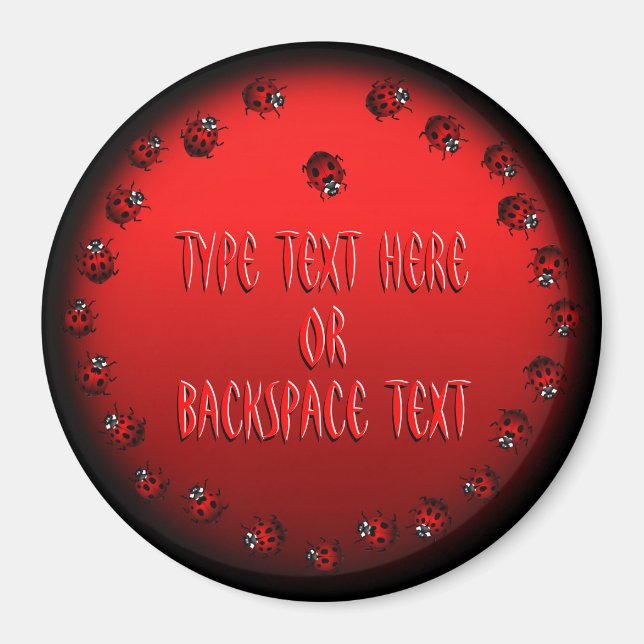 Ladybug Art Magnet Custom Ladybug Kühlschrankmagne (Vorne)