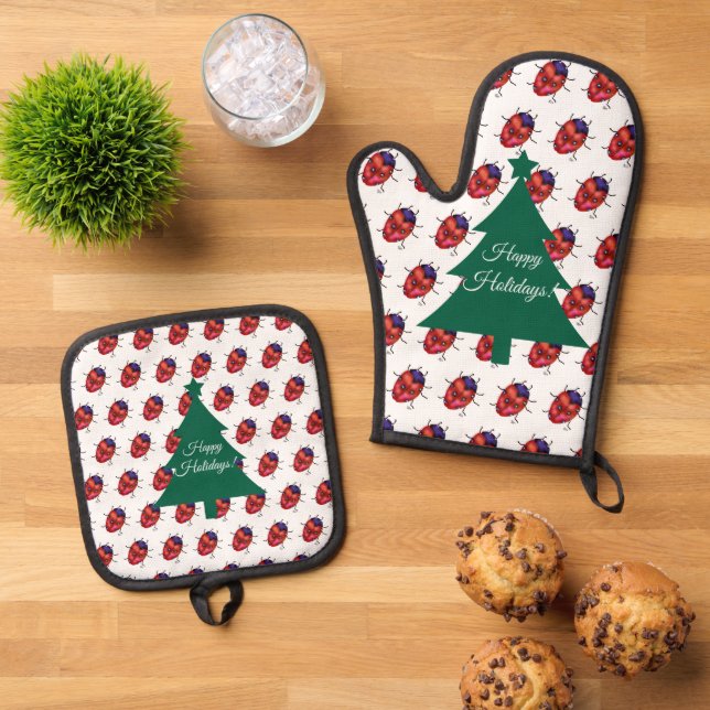 LADYBUG ART OFENHANDSCHUH & Topflappen-Set (Oben Unten)