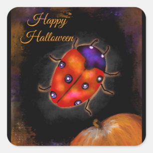LADYBUG ART QUADRATISCHER AUFKLEBER