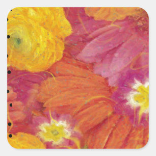 Ladybug Art Quadratischer Aufkleber