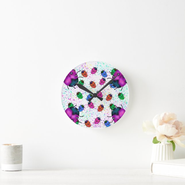 LADYBUG ART RUNDE WANDUHR (Zuhause)