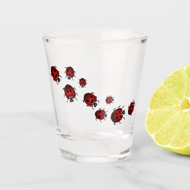 Ladybug Art Shot Brillen Geschenke & Ladybug Brill Schnapsglas (Vorderseite)