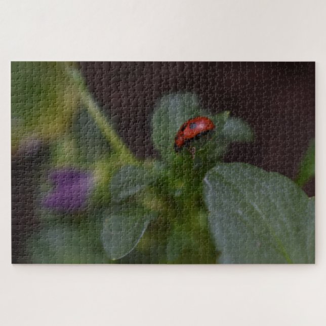 Ladybug auf Blume Puzzle (Horizontal)